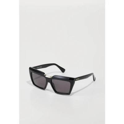 Image of Max Mara Woman MM0137 SPARK 7 01A Sunglasses Acetate Black Smoke Squared Normal