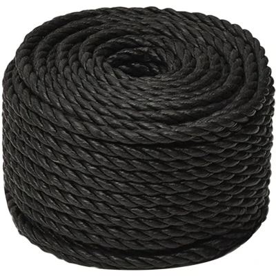 Image of vidaXL Work Rope Black 14 mm 100 m Polypropylene