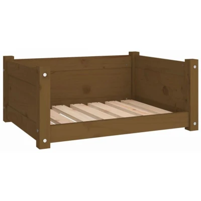 Image of vidaXL Dog Bed Honey Brown 65.5x50.5x28 cm Solid Pine Wood