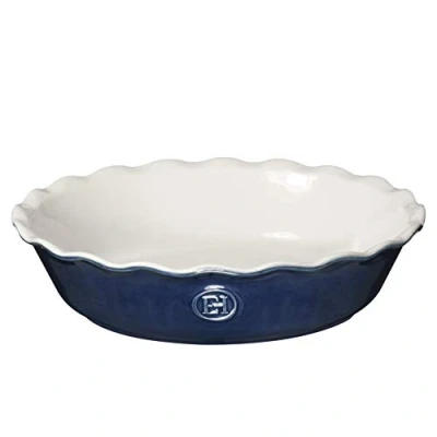 Image of Emile Henry Made in France HR Modern Classics Pie Dish, 9&quot;, Blue