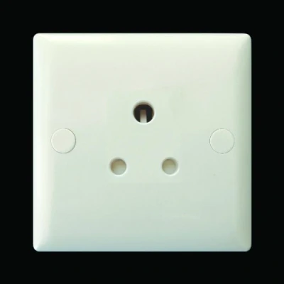 Image of Varilight 1 Gang (Single), 5 Amp Round Pin Socket, White Moulded Bevel XORP5AW