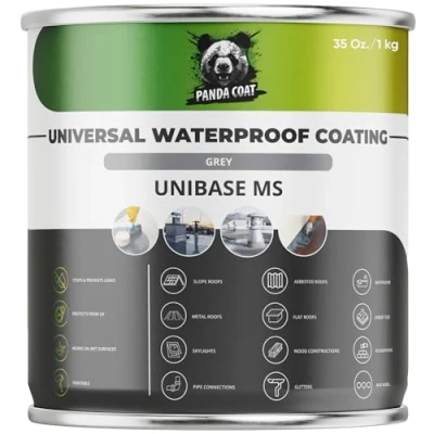 Image of Liquid Rubber Universal Waterproof Sealant Indoor &amp; Outdoor Concrete, Metal Wood, Flex Roof Leak Cold Wet Weather PandaCoat Made in EU (1 kg)