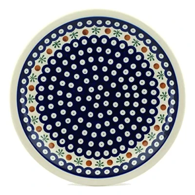 Image of Boleslawiec Pottery Pizza plate, Original Bunzlauer Keramik, Decor 41