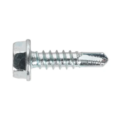 Image of Sealey Self Drilling Screw 4.8 x 19mm Hex Head Zinc Pack of 100