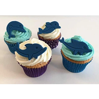Image of 6 Sugar Dolphin Cake Toppers Edible, Unique &amp; Made with Love Imagination in The UK!