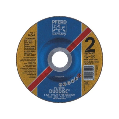 Image of 10x Pferd Duodisc Cut off &amp; Grind Wheel E 125 1.9 A 46 P PSF Inox Duo