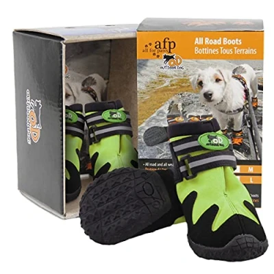 Image of All FOR PAWS Outdoor Dog Road Boots, X Large, Green, 3.45 kg