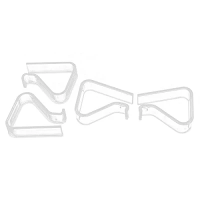Image of sourcingmap Wedding Party Picnic Table Cover Tablecloth Clips Clamp Holder 4 Pcs Clear