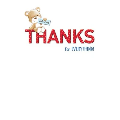 Image of Piccadilly Greetings Cute Occasion Card Thank You 7 x 5 inches