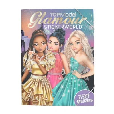 Image of Depesche 13232 TOPModel Glamour Book with 20 Pages to Create Beautiful Model Motifs, Including 3 Double Sided Stickers, Multicoloured