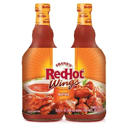 Image of Frank&#039;s Redhot Buffalo Wing Sauce, Pepper, 1360 millilitre(680 ml X Pack of 2)