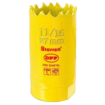 Image of Starrett DH0116 27mm 1.1/16 inch HSS Bi Metal Dual Pitch Professional Hole Saw