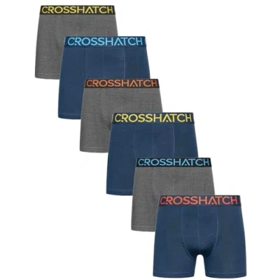 Image of Crosshatch Men&#039;s Multicoloured Boxer Shorts (6 Pack) Gift set Underwear Trunks Available in sizes: S,M,L,XL,XXL Navy Mix M