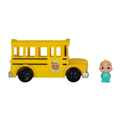 Image of CoComelon Musical Yellow School Bus with JJ figure