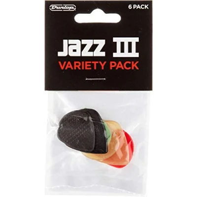 Image of Jim Dunlop PVP103 Jazz III Variety Picks (Pack of 6)
