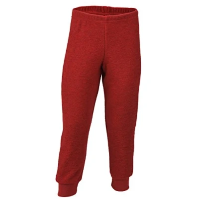 Image of Engel Boy`s Trousers 100% Virgin Wool (Organic) Terry (140 (9 10 Years), Red)