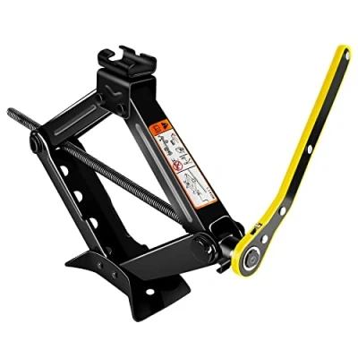 Image of YAOBLUESEA Scissor Jack 1.5 Tonne,Heavy Duty Steel Car Lifting with Ratchet,Labor Saving Lift Wind Up Tools for Repair or Changing Tyres