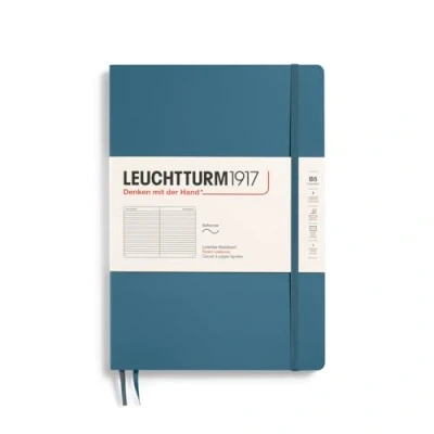 Image of LEUCHTTURM1917 365638 Notebook Composition (B5), Softcover, 123 Numbered Pages, Stone Blue, Ruled