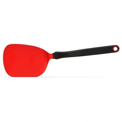 Image of Dreamfarm Chopula 12&quot; Super Flexible Nylon &amp; Sit Up Spatua with a Strong, Flat Edge to Chop Food in the Pan, Safe for Non Stick Pans Red