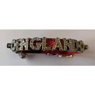 Image of England Cat Collar Football Design/Sparkly Red