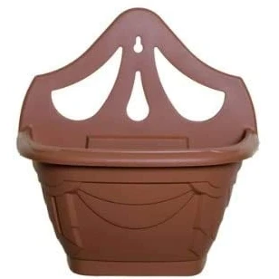 Image of HOMION 31cm Venetian Wall planter Hanging Basket Flower Plastic (TERRACOTTA, 3 baskets)