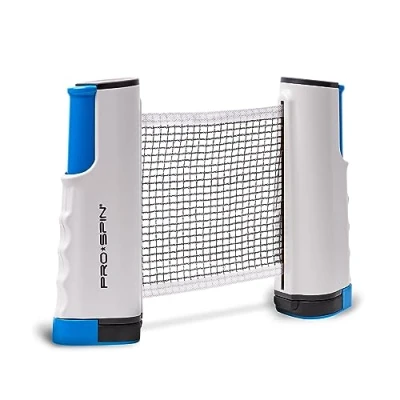 Image of PRO SPIN Retractable Ping Pong Net 72&quot; Table Tennis with Clamps Portable for Any Includes Custom Mesh Storage Bag Replacement Posts