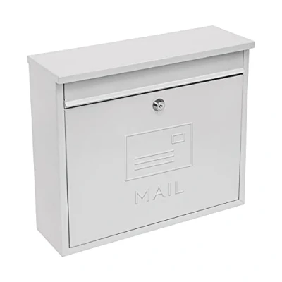Image of GardenKraft Elegance Wall Galvanised Steel Mail Box Silver