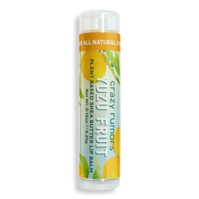 Image of Crazy Rumors Yuzu Fruit Soothing Lip Balm Stick for Dry Lips, 100% Natural Limited Edition Summer 2024