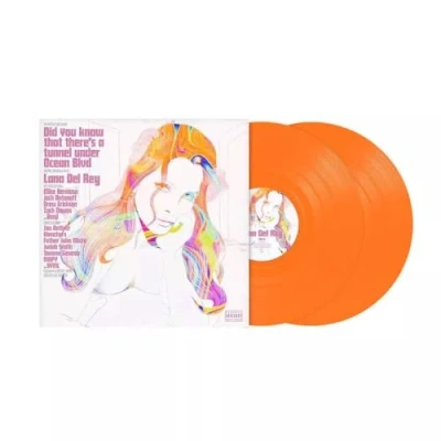 Image of Lana Del Rey Did You Know That There&#039;s A Tunnel Under Ocean Blvd Orange vinyl 2024 UK 2 LP set 602465249149
