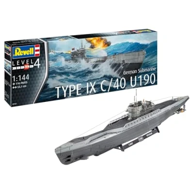 Image of Revell 05167 Kit 1:144 German Submarine Type IX C/40 (U190), Unpainted