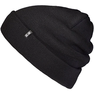 Image of Enter the Complex® Winter Hats for Men &amp; Women, Knit Beanie, 100% Merino Wool, Black