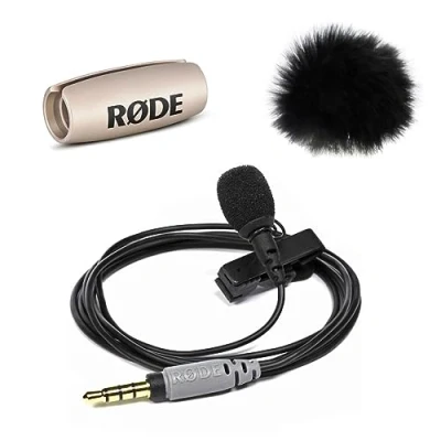 Image of Rode Smartlav+ Lapel Microphone + MicDrop Keepdrum Fur Wind Shield