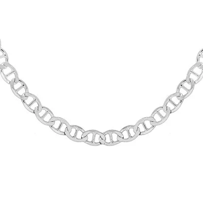 Image of Tuscany Silver Unisex Sterling 2.1 mm Panza Curb Chain Necklace of Length 71 cm/28 Inch