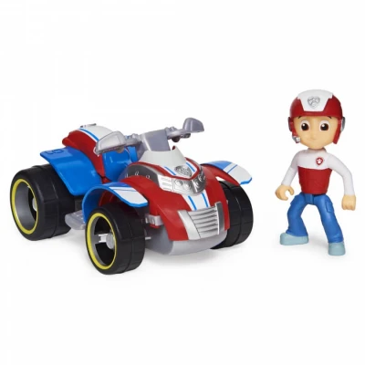 Image of Paw Patrol, Ryder’s Rescue ATV Vehicle with Collectible Figure, for Kids Aged 3 and up