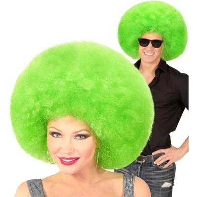 Image of Widmann Oversized Large Afro Wig 70s 80s Mens Ladies Unisex Giant Disco Black