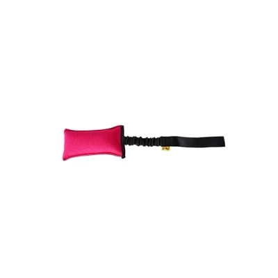 Image of Dingo Bite Tug Agility Bungee Dog Toy Pink with Black Handle 15591