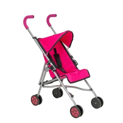 Image of Chicco Echo Stroller Childrens Toy Dolls Pushchair Baby Doll Umbrella Fold Role Play Buggy Ages 3+ (Pink)