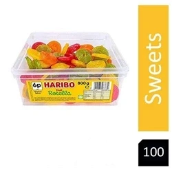 Image of Haribo Rotella Tub 100&#039;s PACK (6)