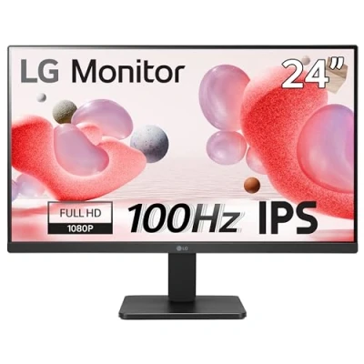 Image of LG Electronics Monitor 24MR400 B, 24 Inch, Full HD 1080p, 100Hz, 5ms GtG, IPS Panel, AMD FreeSync, Smart Energy Saving, Anti Glare, HDMI, Matte Black