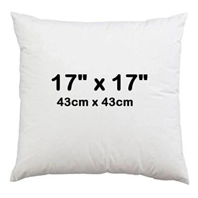 Image of Casa D&#039;Or 17&quot; x (43cm 43cm) Hypoallergenic Cushion Inner Pads, Pillow Insert Sham, Inners, Fillers, Stuffer Hollow Fiber Pads Pack of 2