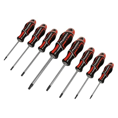 Image of Sealey Premier Screwdriver Set 8pc Security TRX Star* GripMAX® Red