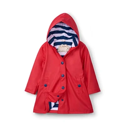 Image of Hatley Girl&#039;s Splash Jacket, Red (Red/Navy), 2 Years