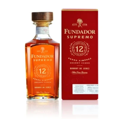 Image of Fundador Supremo Brandy 12 Pedro Ximenez Sherry cask, 70cl, 40%