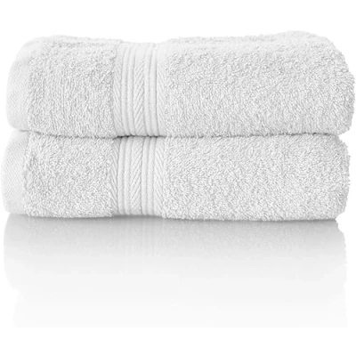 Image of Glart Premium Set of Terry Hand Towels, Colour: White, 2X Towels 50 X 100 cm