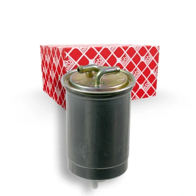 Image of 191127401, 191127401B, 191127401C, 191127401J, 191127401K Fuel Filter FEBI BILSTEIN 21597 In Line Filter, with water drain screw VOLKSWAGEN: GOLF 2