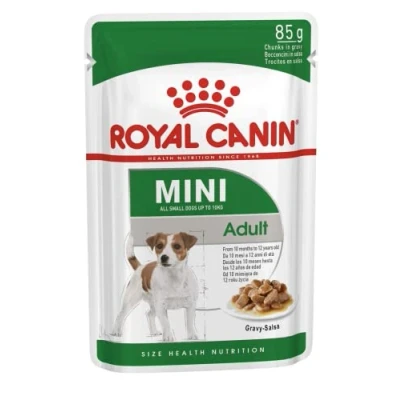 Image of Royal Canin Mini Adult Wet Food Pouches 85g (Pack of 48)