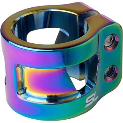 Image of Core SL (Super Light) Double Scooter Collar Clamp 2 Bolt Lightweight (Neochrome)