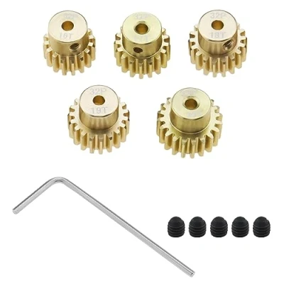 Image of ECSiNG 5PCS 32DP 3.175mm Pinion Motor Gear Set 16T 17T 18T 19T 20T for 1/10 RC Car 3650 540 550 Brushless Shaft Sprocket Replacement Parts
