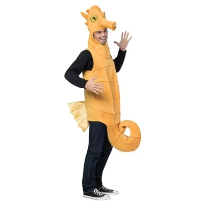Image of Rasta Imposta GC6704 Seahorse animal Adult Costumes, Brown/Orange, One Size