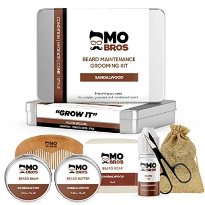 Image of Beard Grooming Kit for Men Growth Care Sandalwood